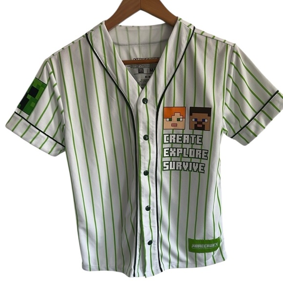 Minecraft Other - Minecraft Striped Baseball Jersey NWOT